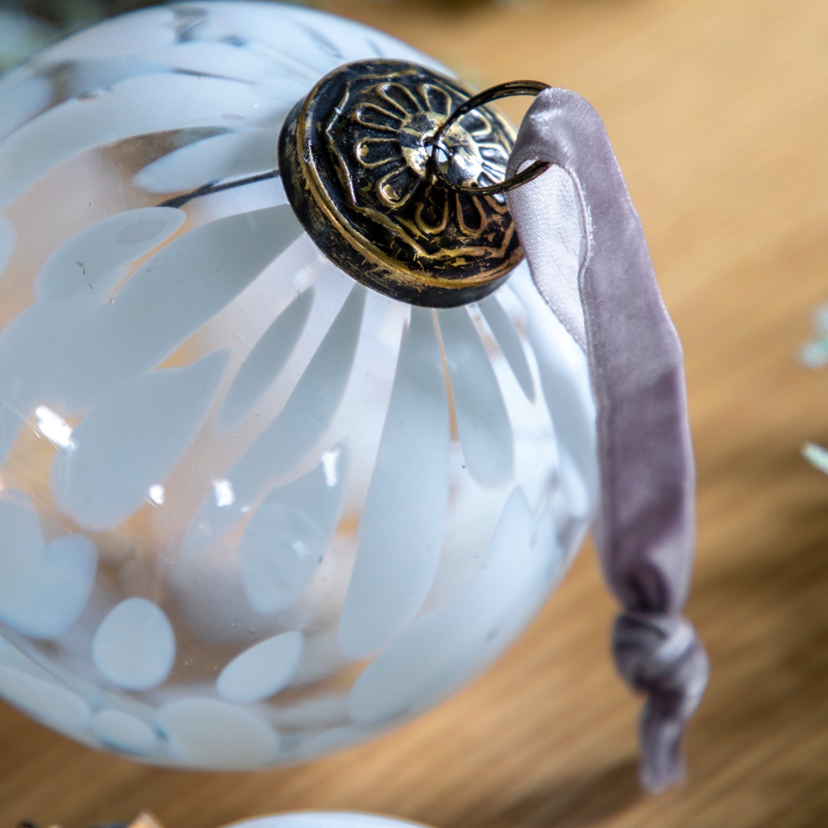 Lola Large White Bauble Set of 4 by Gallery Living | Style Our Home