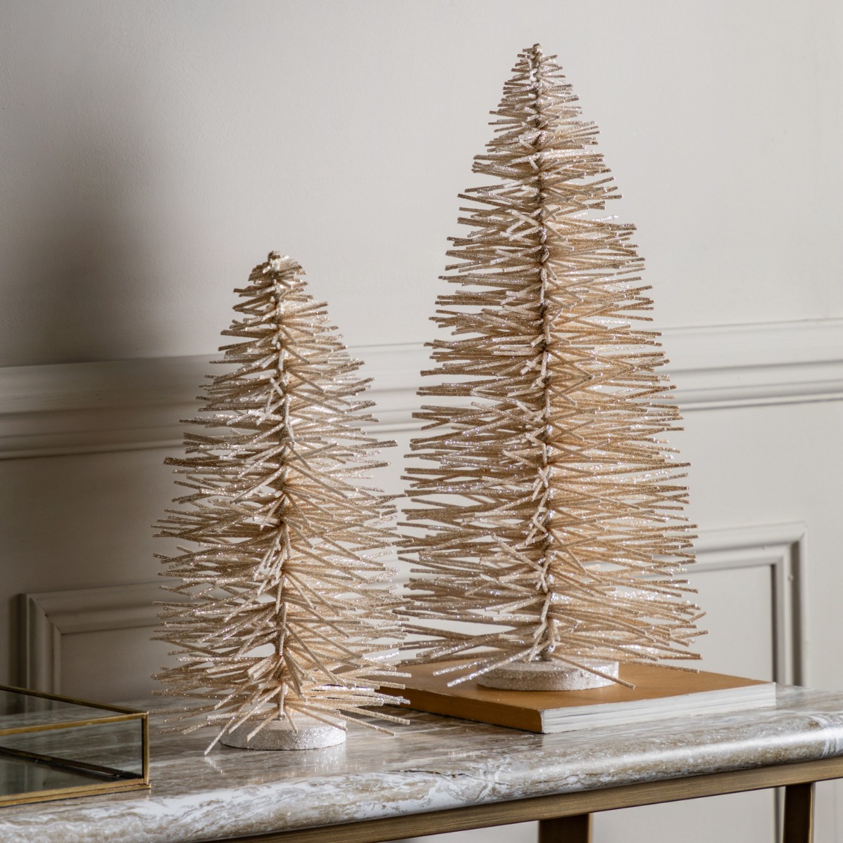 Glittered Large White Brush Tree by Gallery Living | Style Our Home