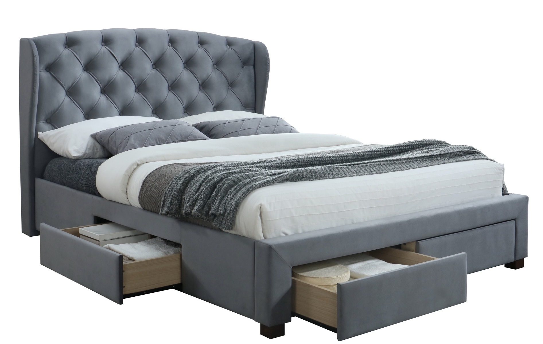 Hope Grey King Bed