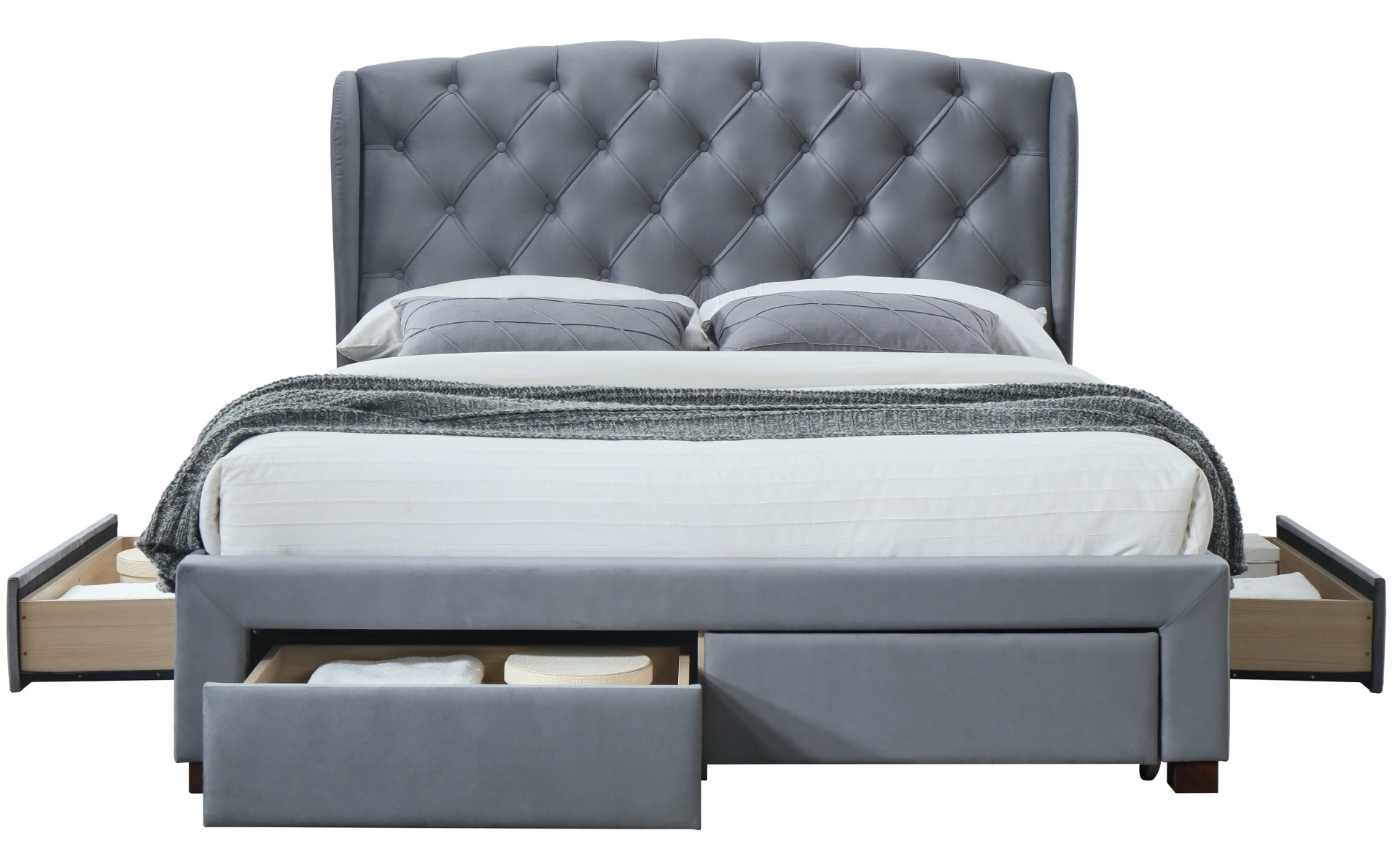 Hope Grey King Bed