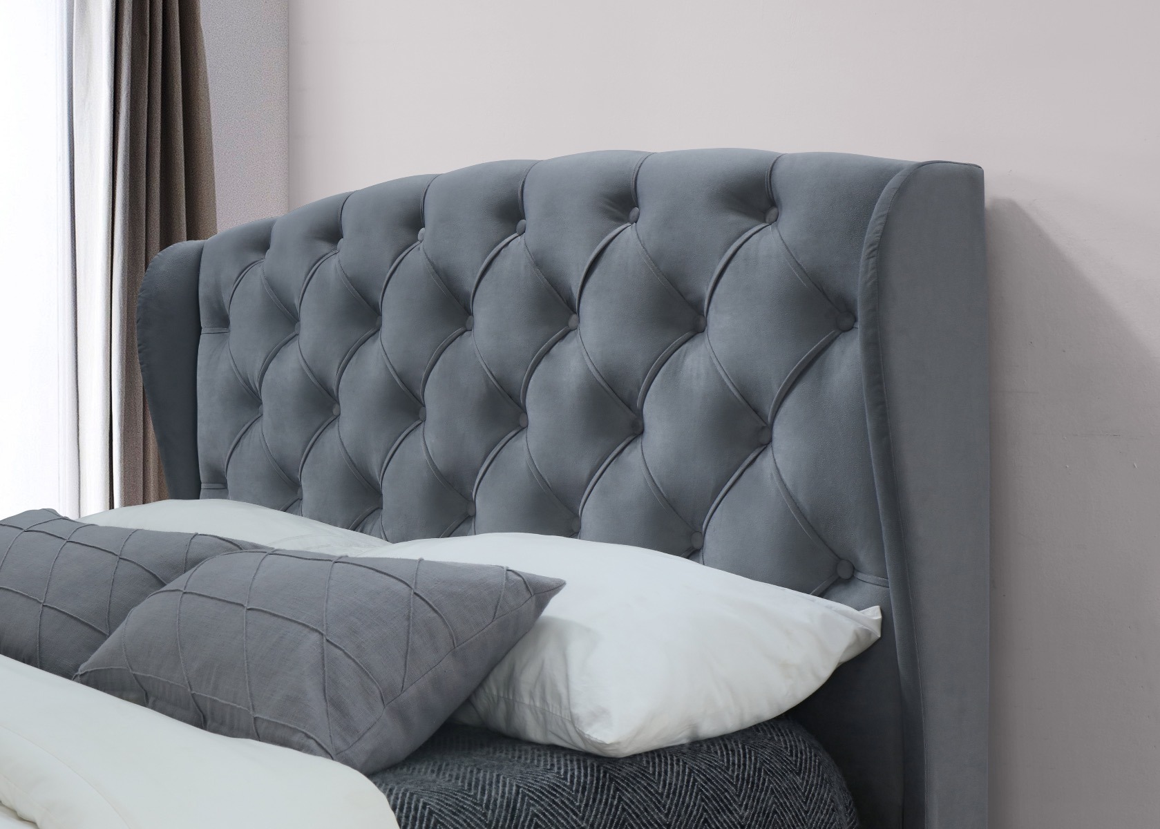 Hope Grey King Bed