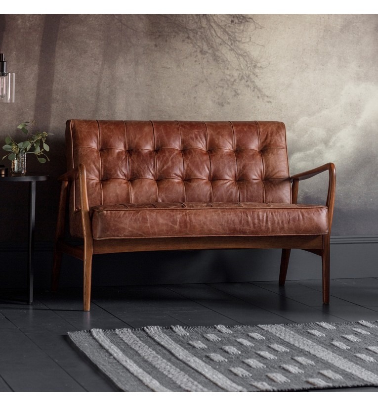 Humber 2 Seater Sofa - Vintage Brown Leather - Style Our Home