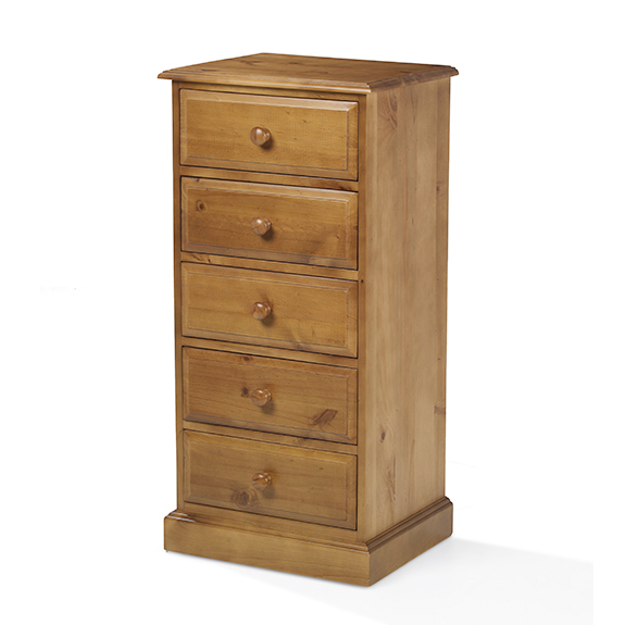 Henley Pine 5 Drawer Tall Chest by Heritance Furniture | Style Our Home