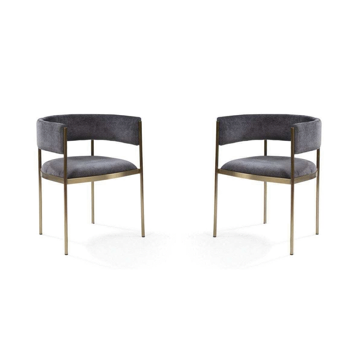 Envie II Dining Chair - Set of 2 - Giselle Dark Charcoal by Tommy Franks | Style Our Home