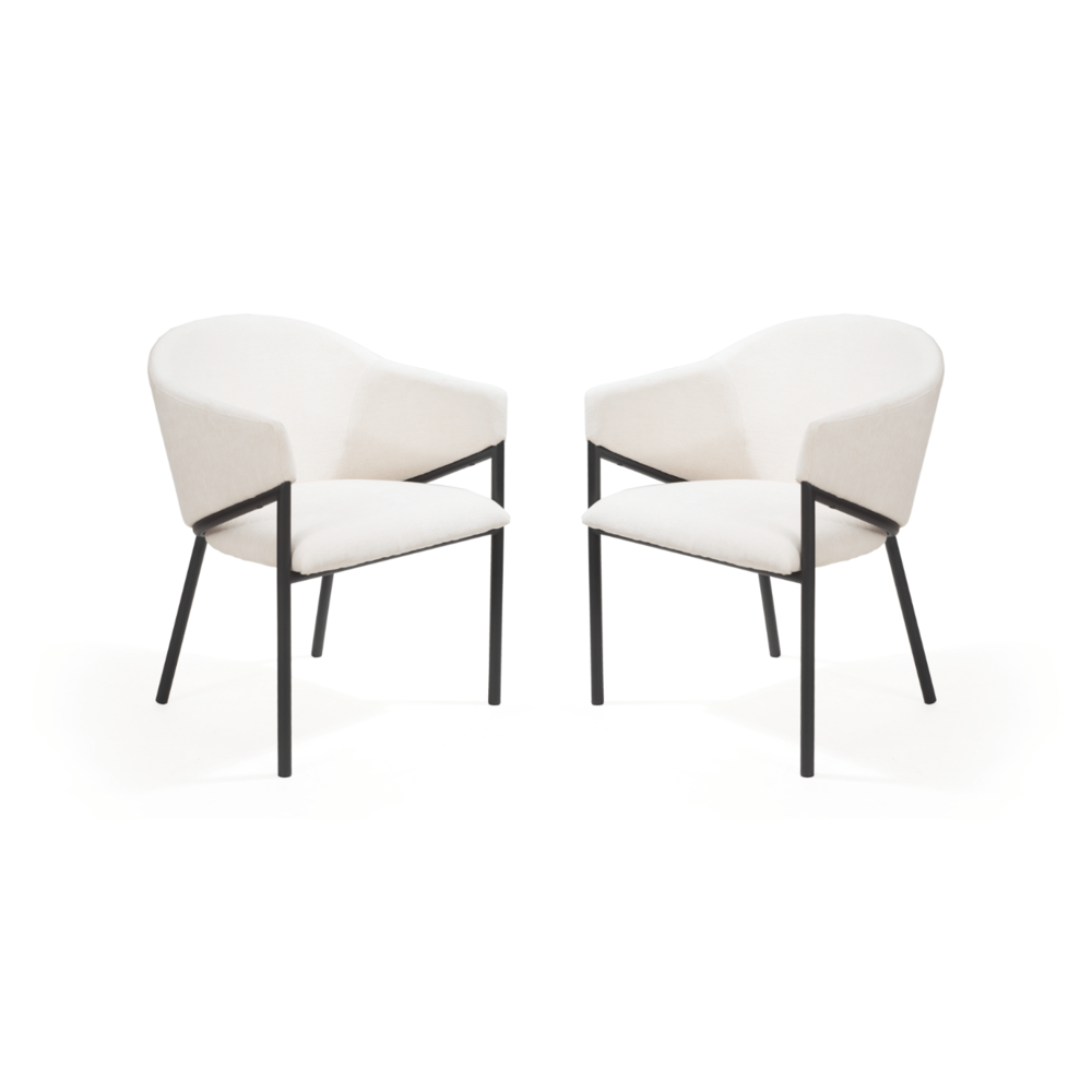 Aidan Armchair - Set of 2 - Ivory by Tommy Franks | Style Our Home