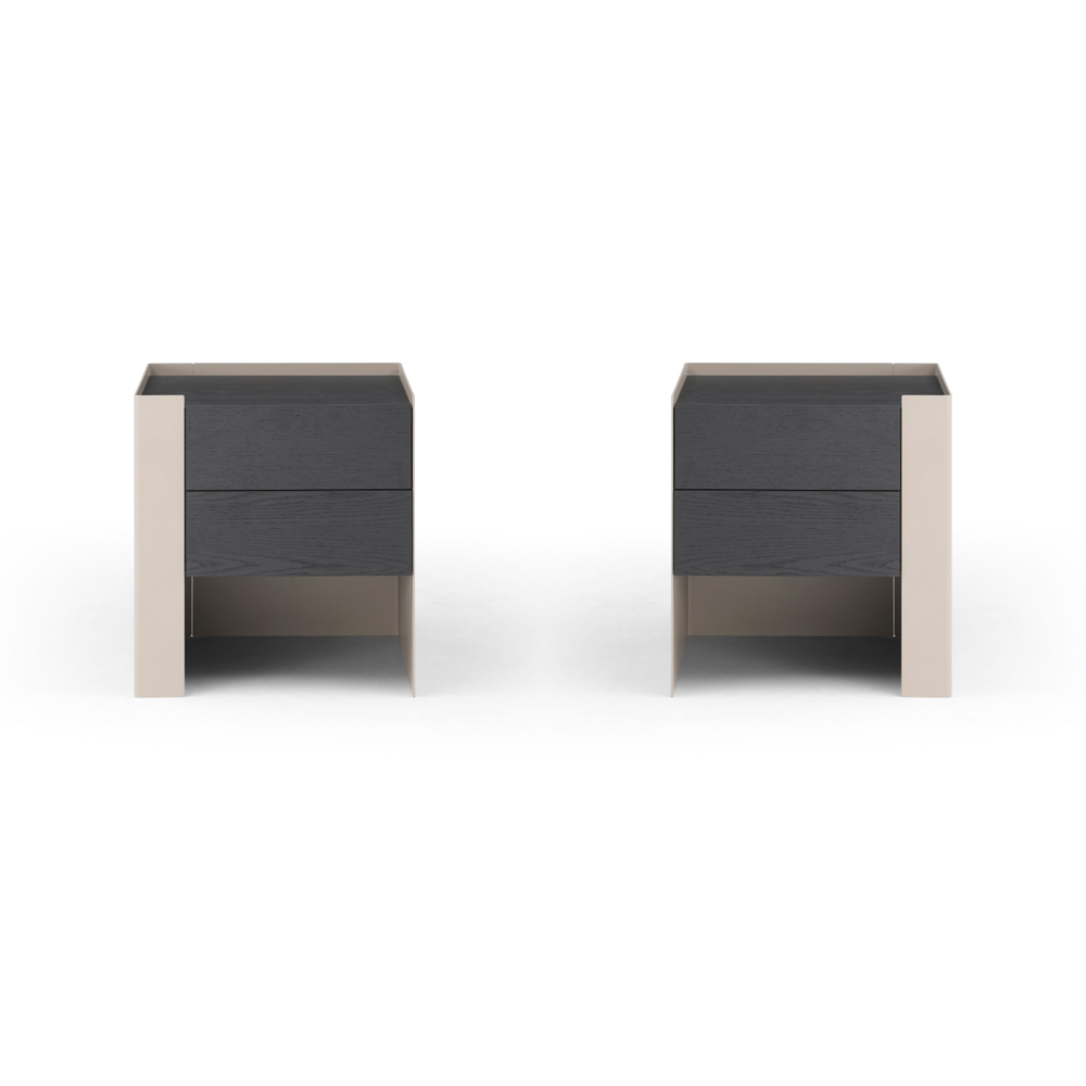 Tunica Bedside Table - Taupe - Pair by Tommy Franks | Style Our Home