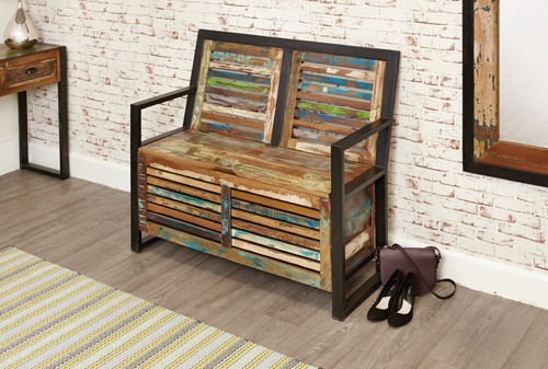 Baumhaus Urban Chic Storage Monks Bench - Style Our Home