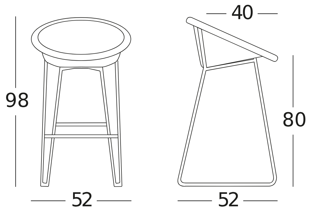 Joe Bar Stool Black Frame - Style Our Home - 2