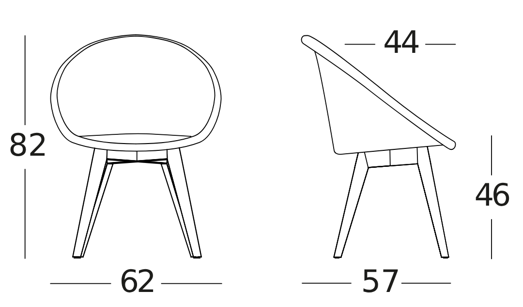 Joe Dining Chair with Oak Base by. Vincent Sheppard | Style Our Home