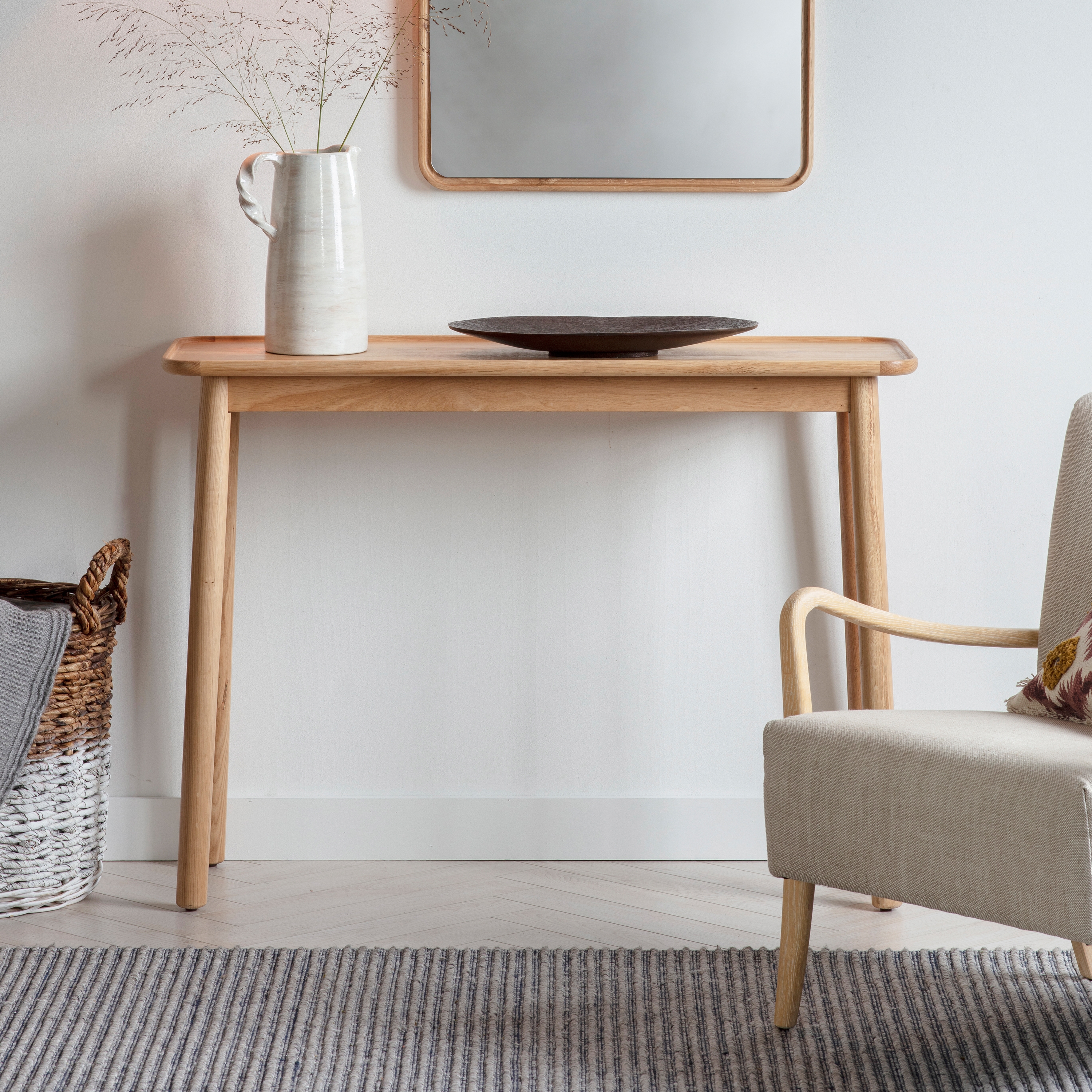 Scandi top console table