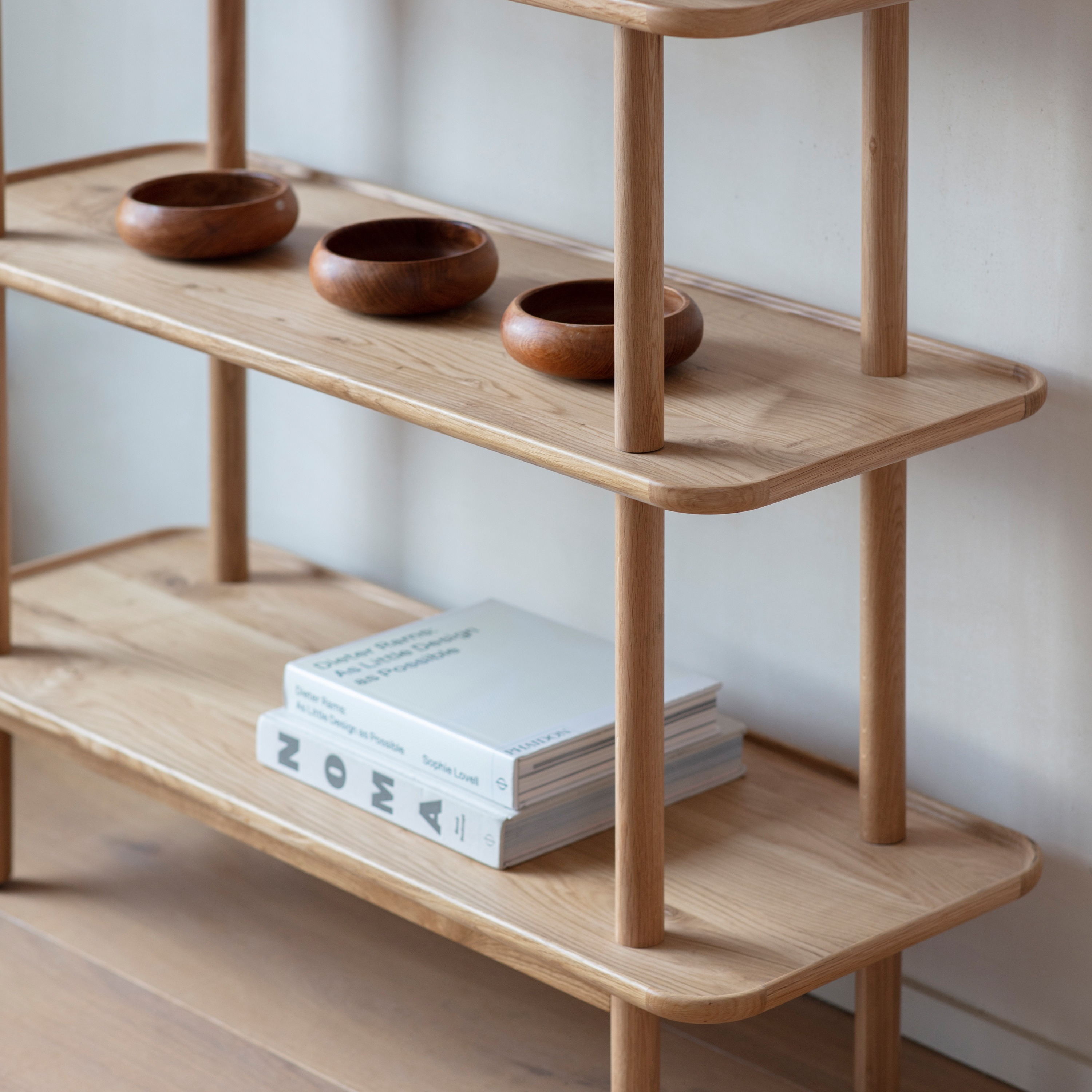 Oak open cheap display cabinet