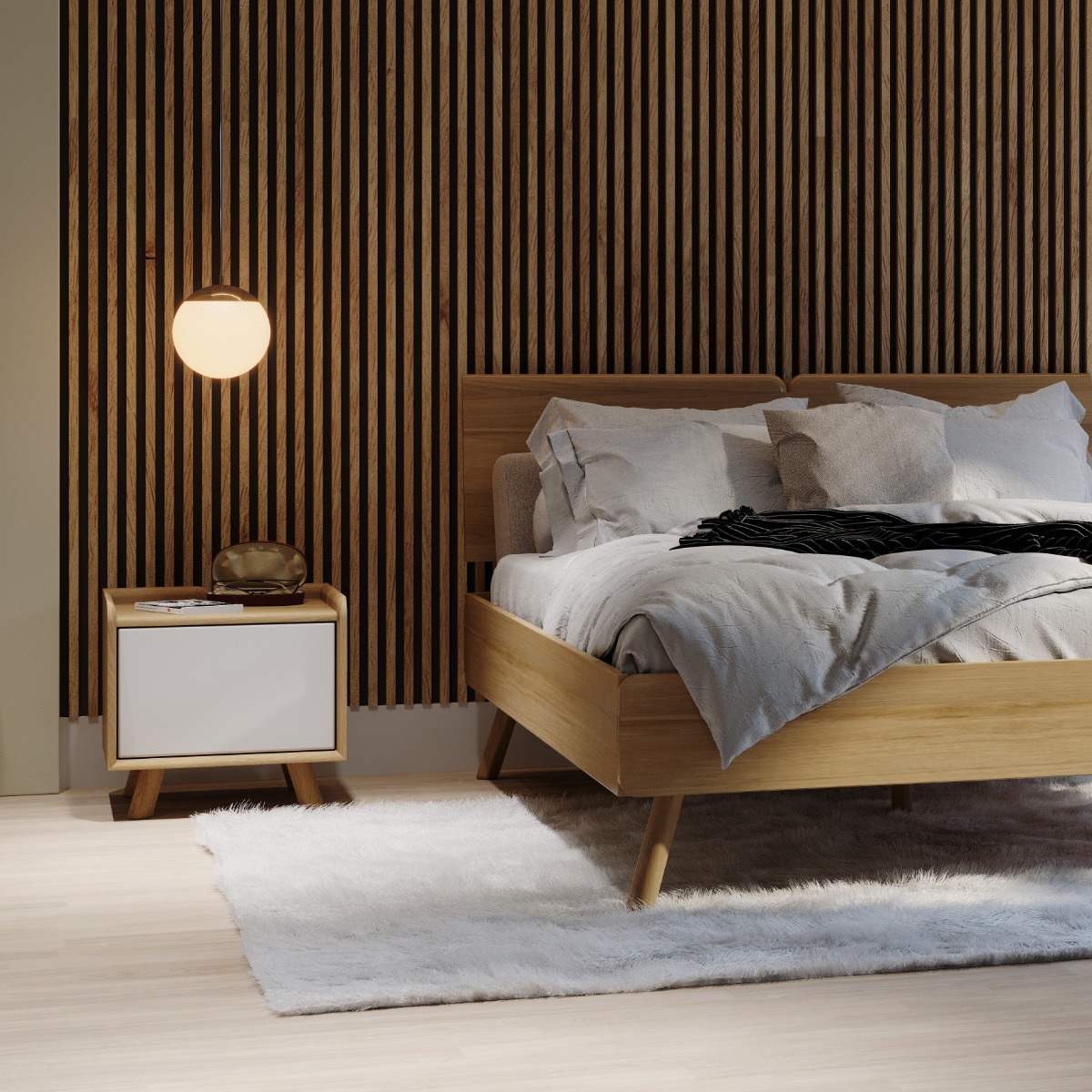 Lago Bedside 1 Door - White by BELL & STOCCHERO | Style Our Home
