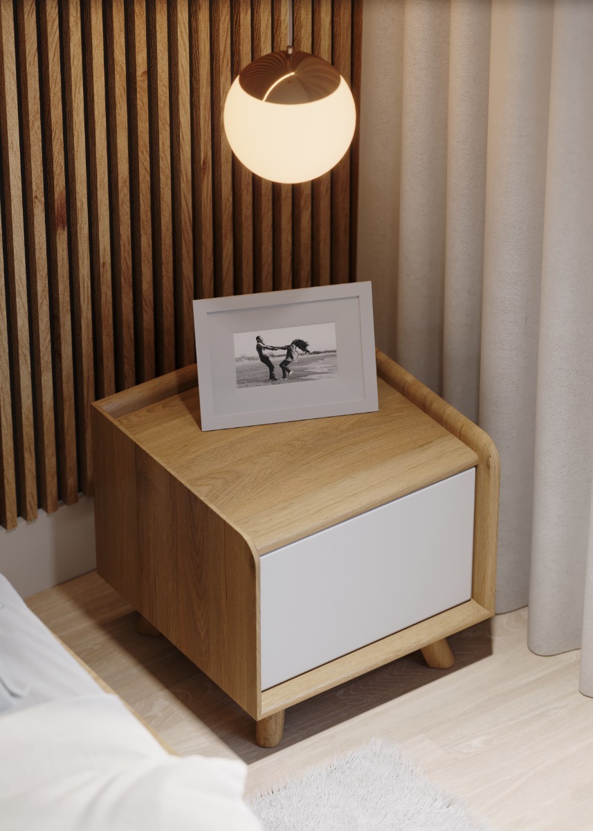 Lago Bedside 1 Door - White by BELL & STOCCHERO | Style Our Home
