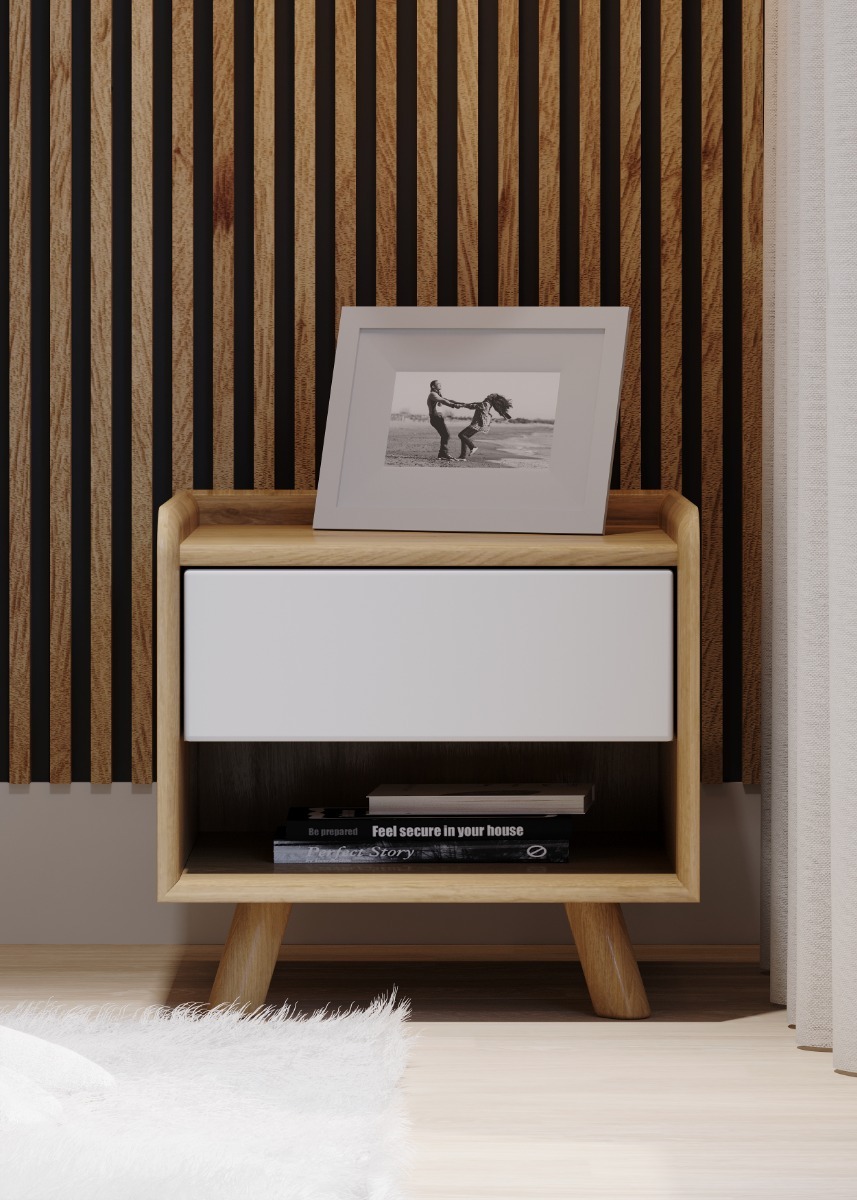 Lago Bedside 1 Drawer - White by BELL & STOCCHERO | Style Our Home
