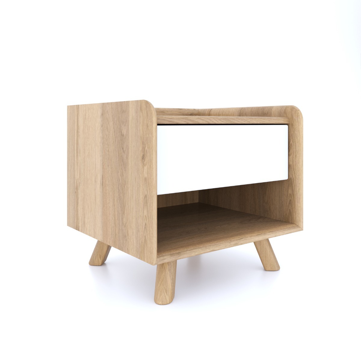 Lago Bedside 1 Drawer - White by BELL & STOCCHERO | Style Our Home
