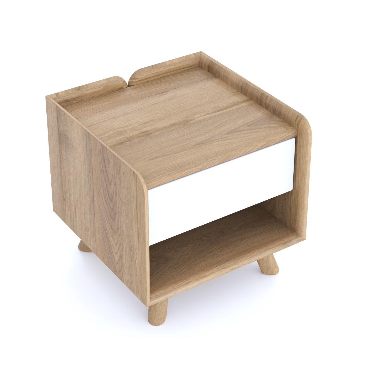 Lago Bedside 1 Drawer - White by BELL & STOCCHERO | Style Our Home
