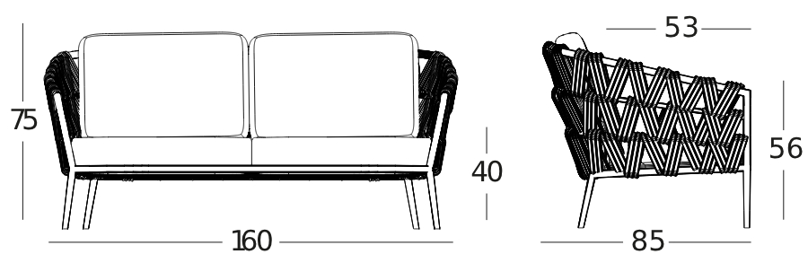 Leo Lounge Sofa with 2 Almond Seat and 2 Back Cushions by Vincent Sheppard | Style Our Home