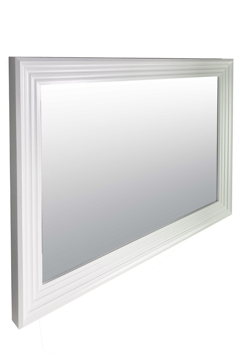 Thalia Bright White Large Layered Wall Mirror 