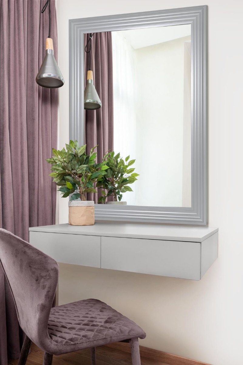 Thalia Grey Large Layered Wall Mirror