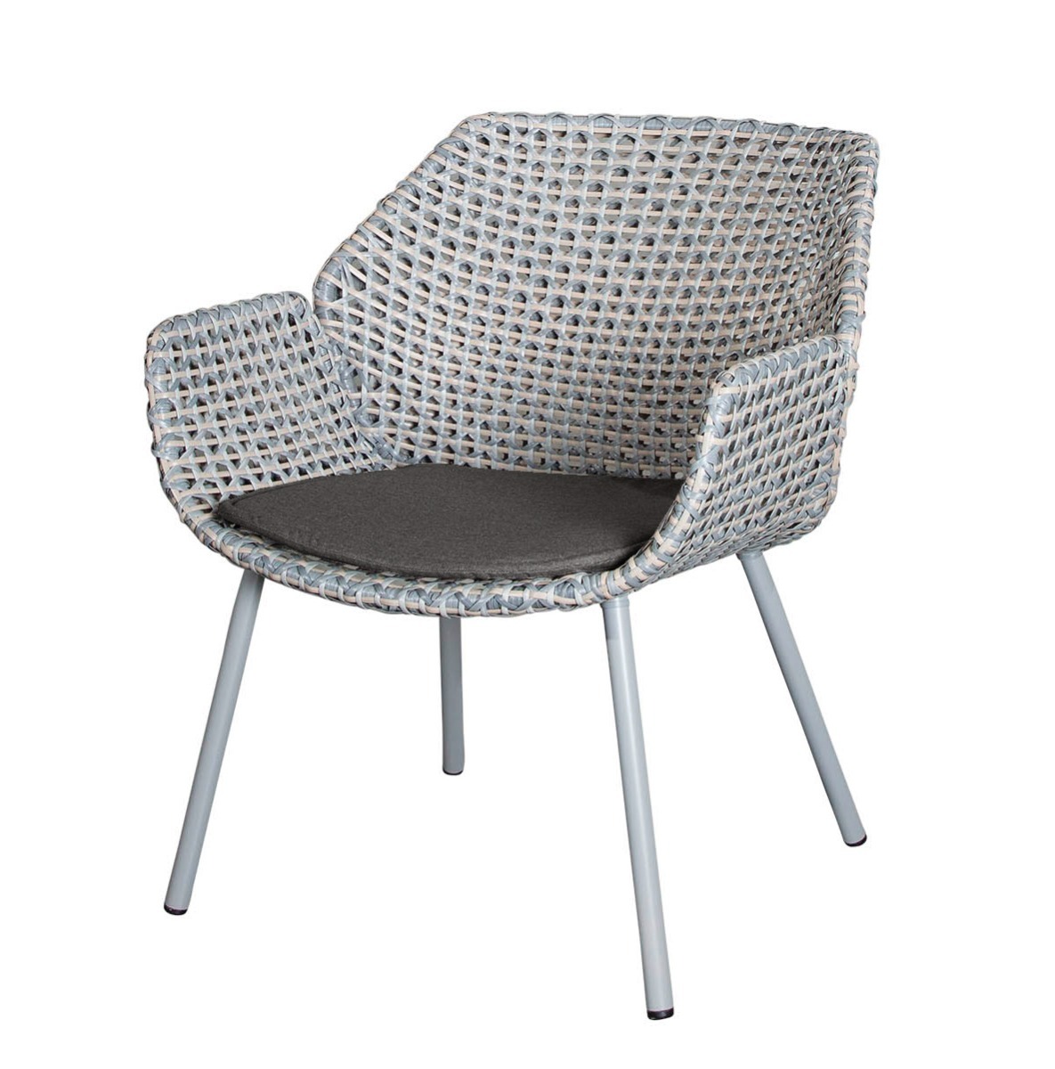 Vibe Light Grey Lounge Chair - Black Natté by Cane-line | Style Our Home 