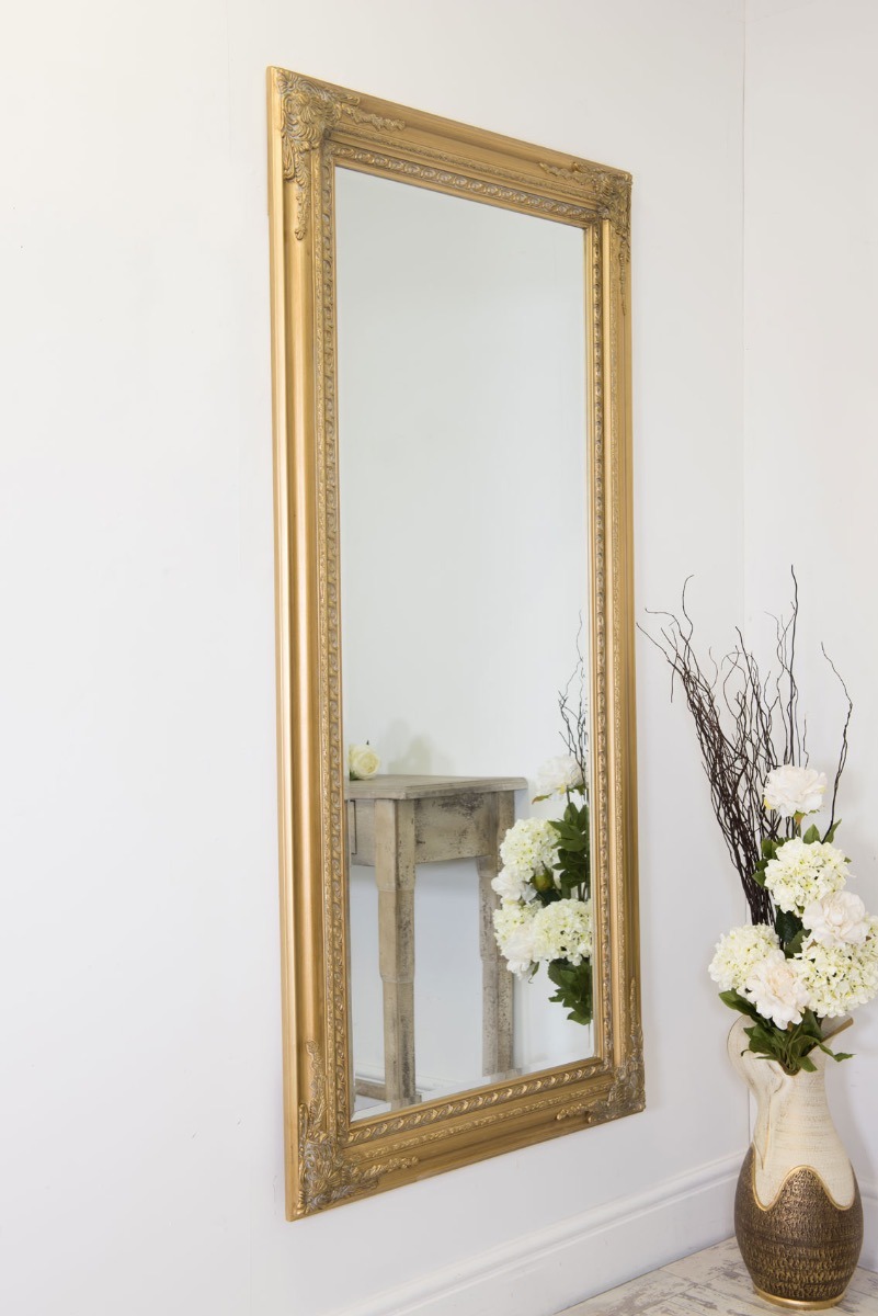 Caprice Vintage Gold Elegant Antique Design Full Length Mirror