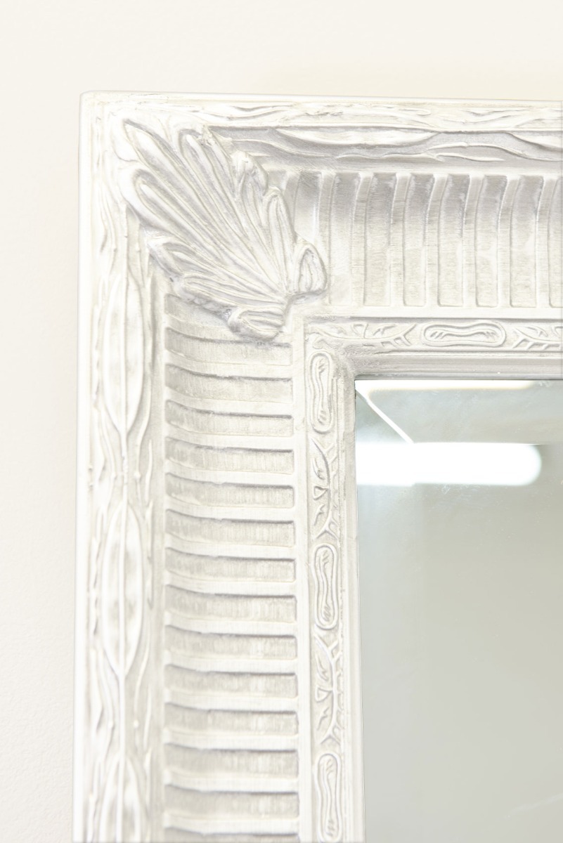 Gaia Vintage White Antique Design Large Leaner Mirror
