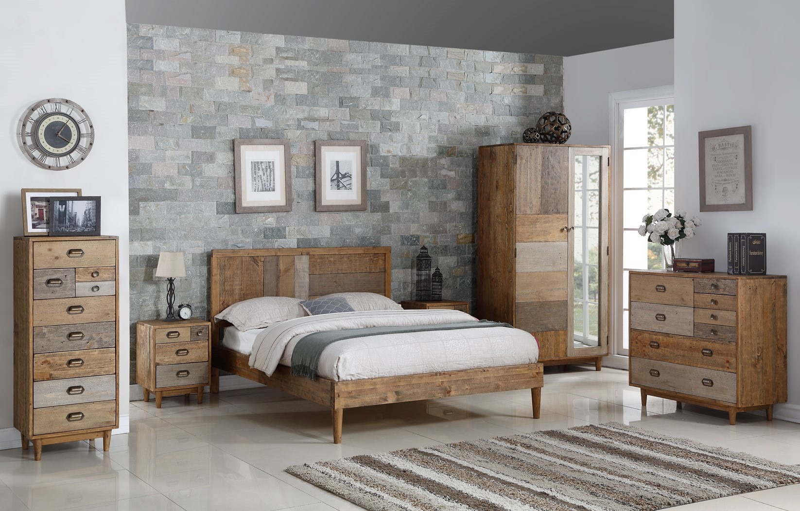 Loft Reclaimed Pine Double Bedstead - Style our Home