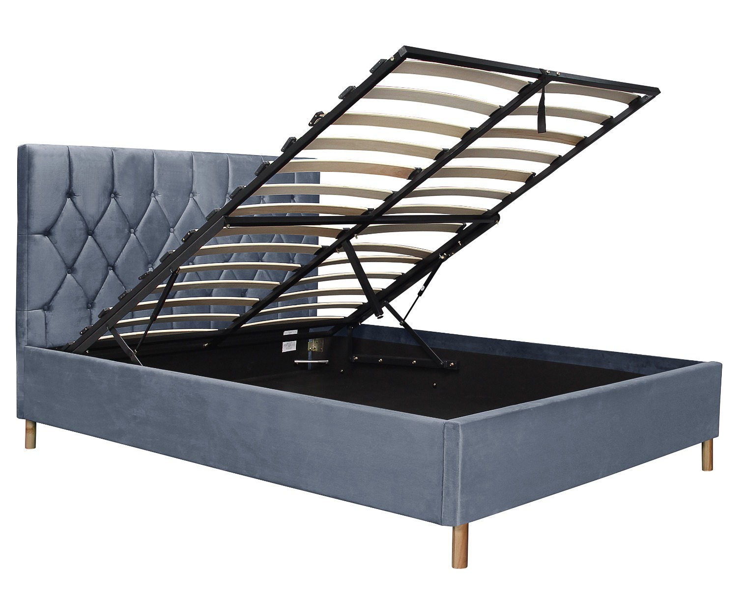 Loxley Grey 4' Small Double Ottoman Bed