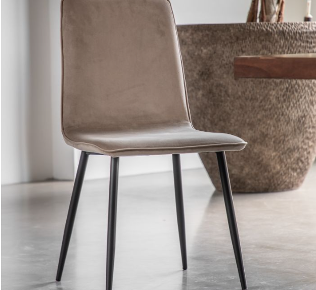 Lucin Taupe Dining Chair ( A Pair ) by Hudson Living | Style Our Home 