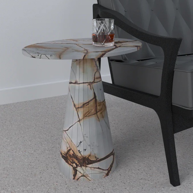 Lusso Marble Side Table - Customisable Options by Steve Bristow | Style Our Home