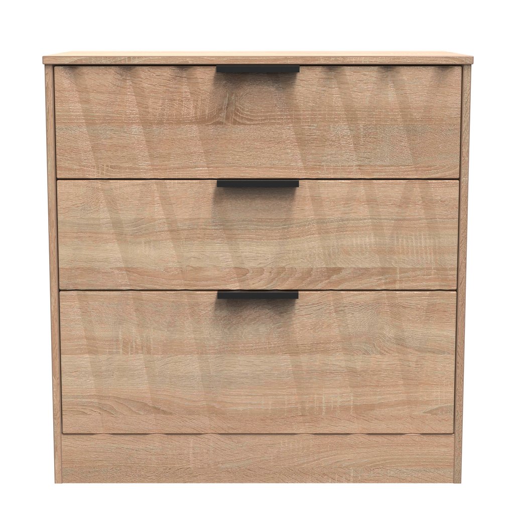 Las Vegas 3 Drawer Deep Chest in Bardolino Oak Welcome Furniture | Style Our Home