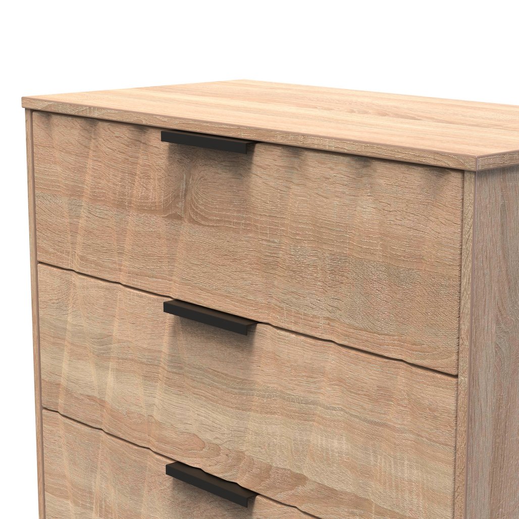 Las Vegas 3 Drawer Deep Chest in Bardolino Oak Welcome Furniture | Style Our Home