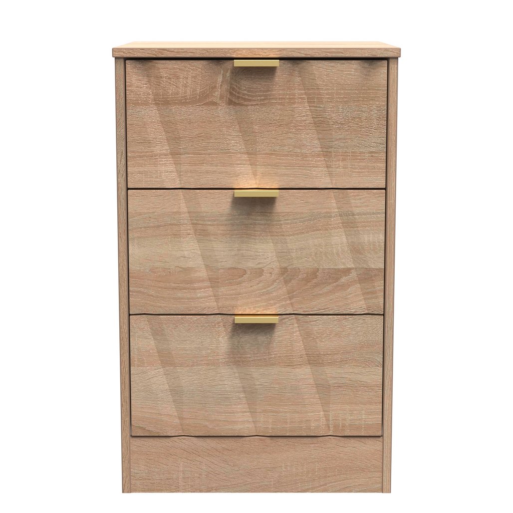 Las Vegas 3 Drawer Deep Chest in Bardolino Oak Welcome Furniture | Style Our Home