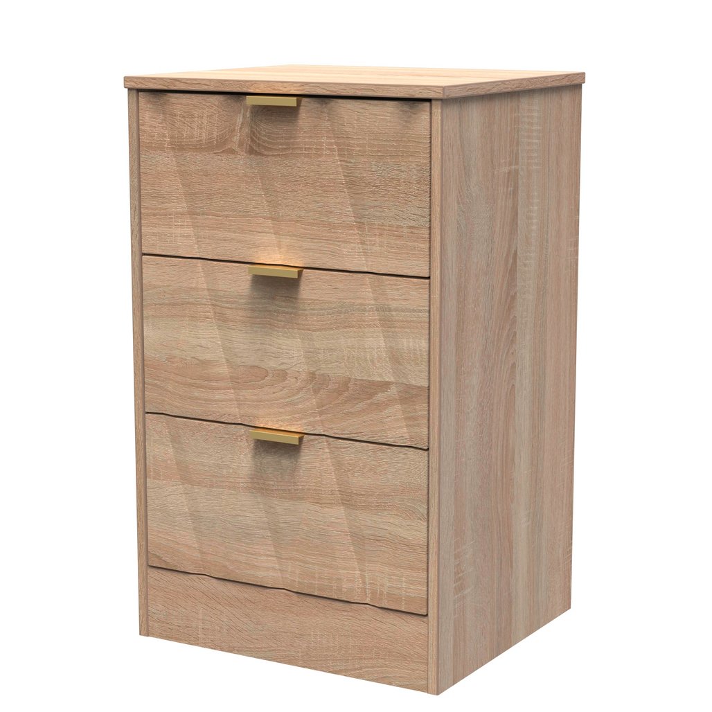 Las Vegas 3 Drawer Deep Chest in Bardolino Oak Welcome Furniture | Style Our Home