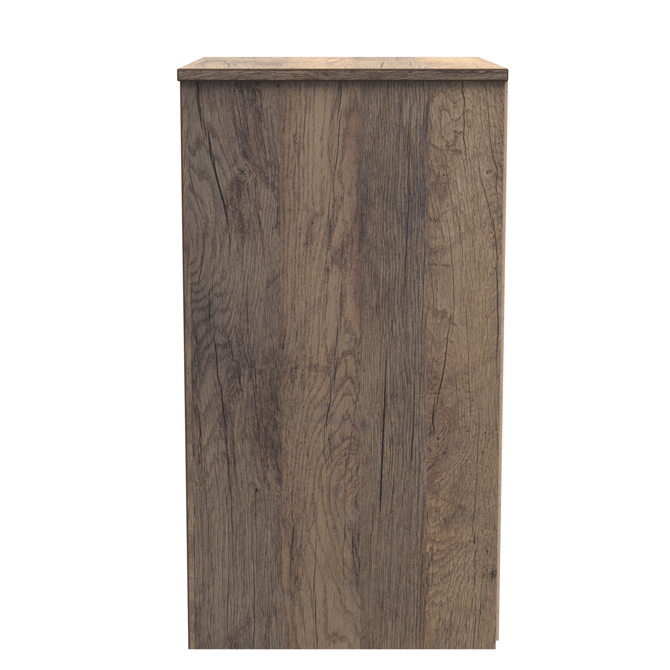 Las Vegas 3 Drawer Bedside Cabinet in White Matt & Vintage Oak by Welcome Furniture | Style Our Home
