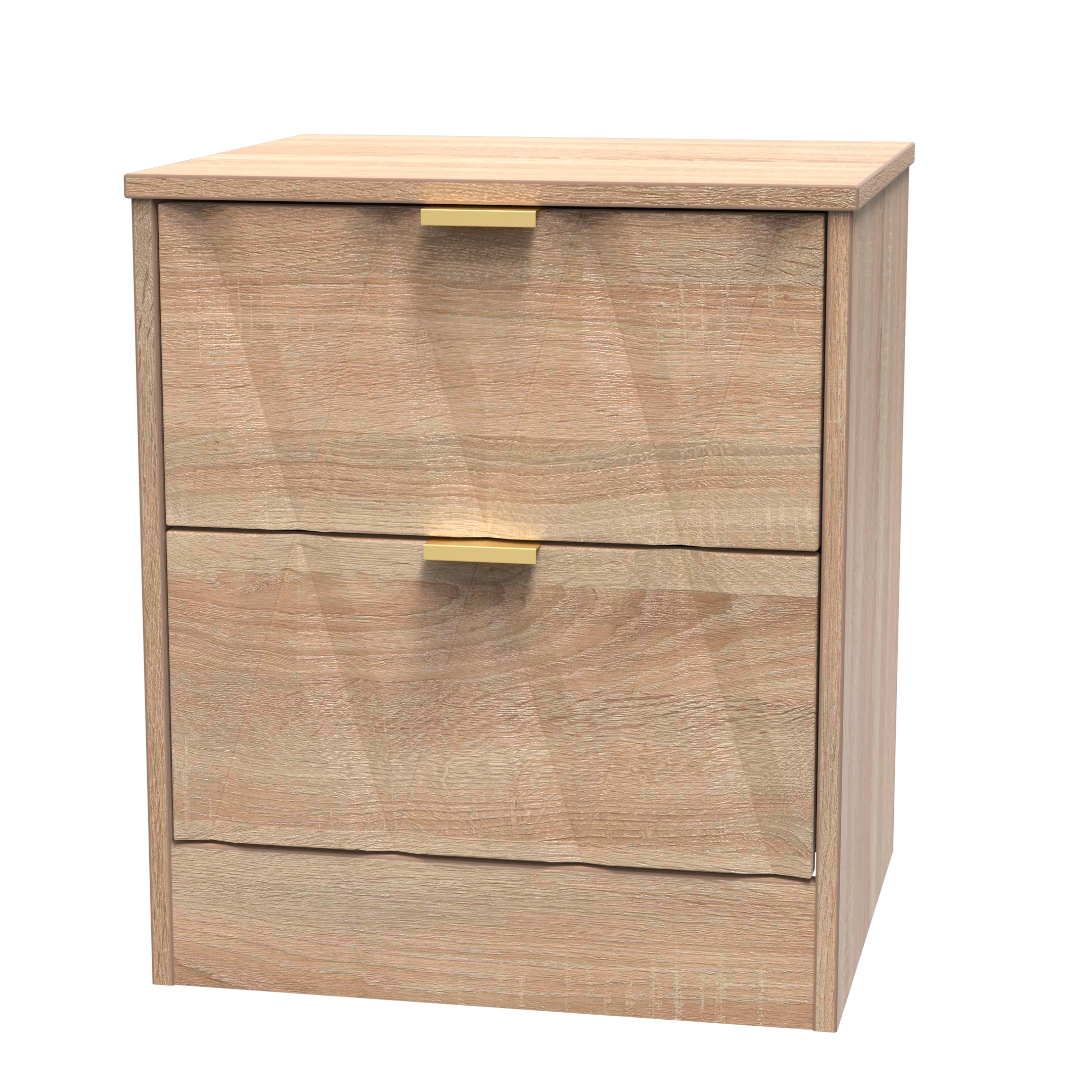 Las Vegas (Black Handles) 2 Drawer Midi Chest in Reed Green & White Welcome Furniture | Style Our Home 