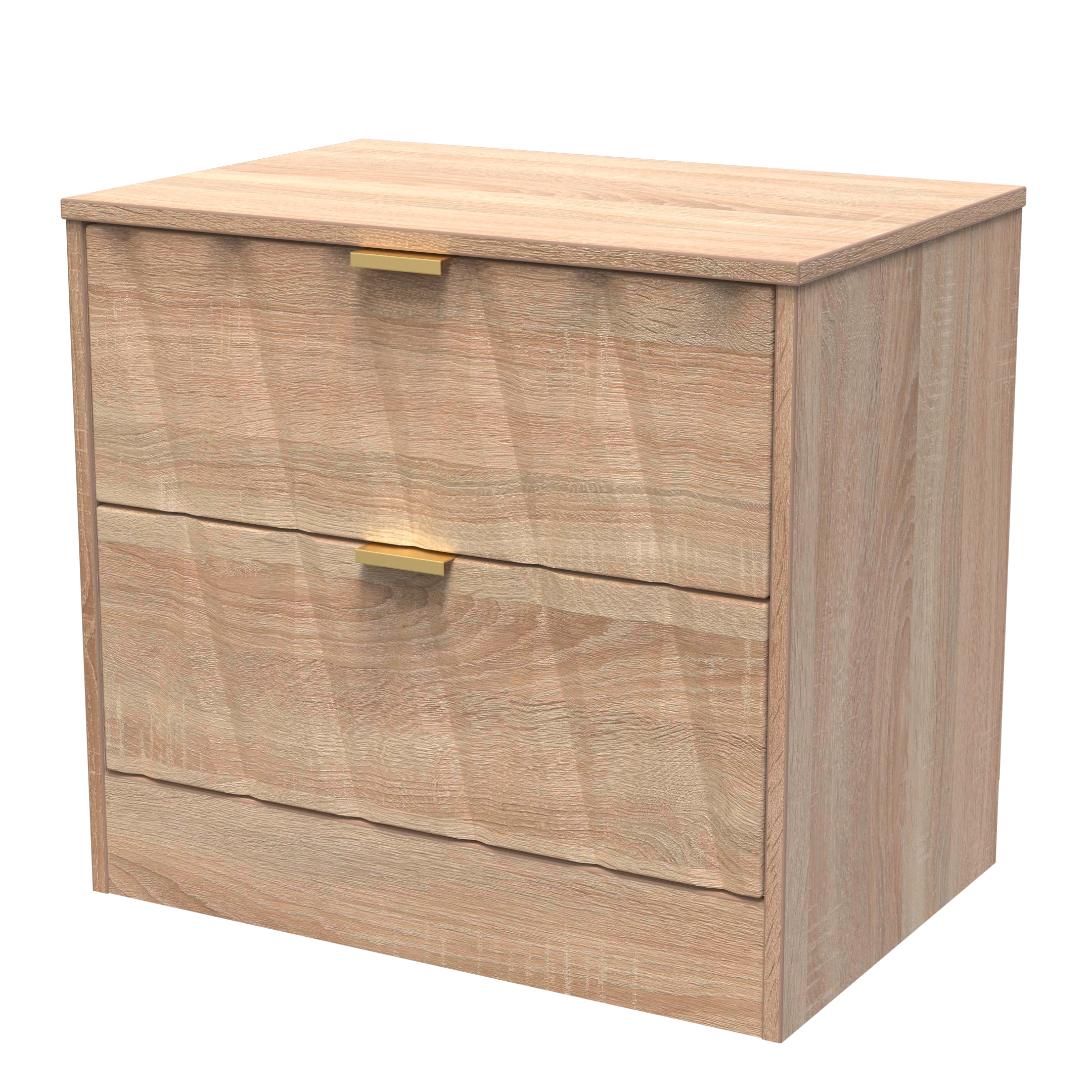 Las Vegas (Black Handles) 2 Drawer Midi Chest in Reed Green & White Welcome Furniture | Style Our Home 