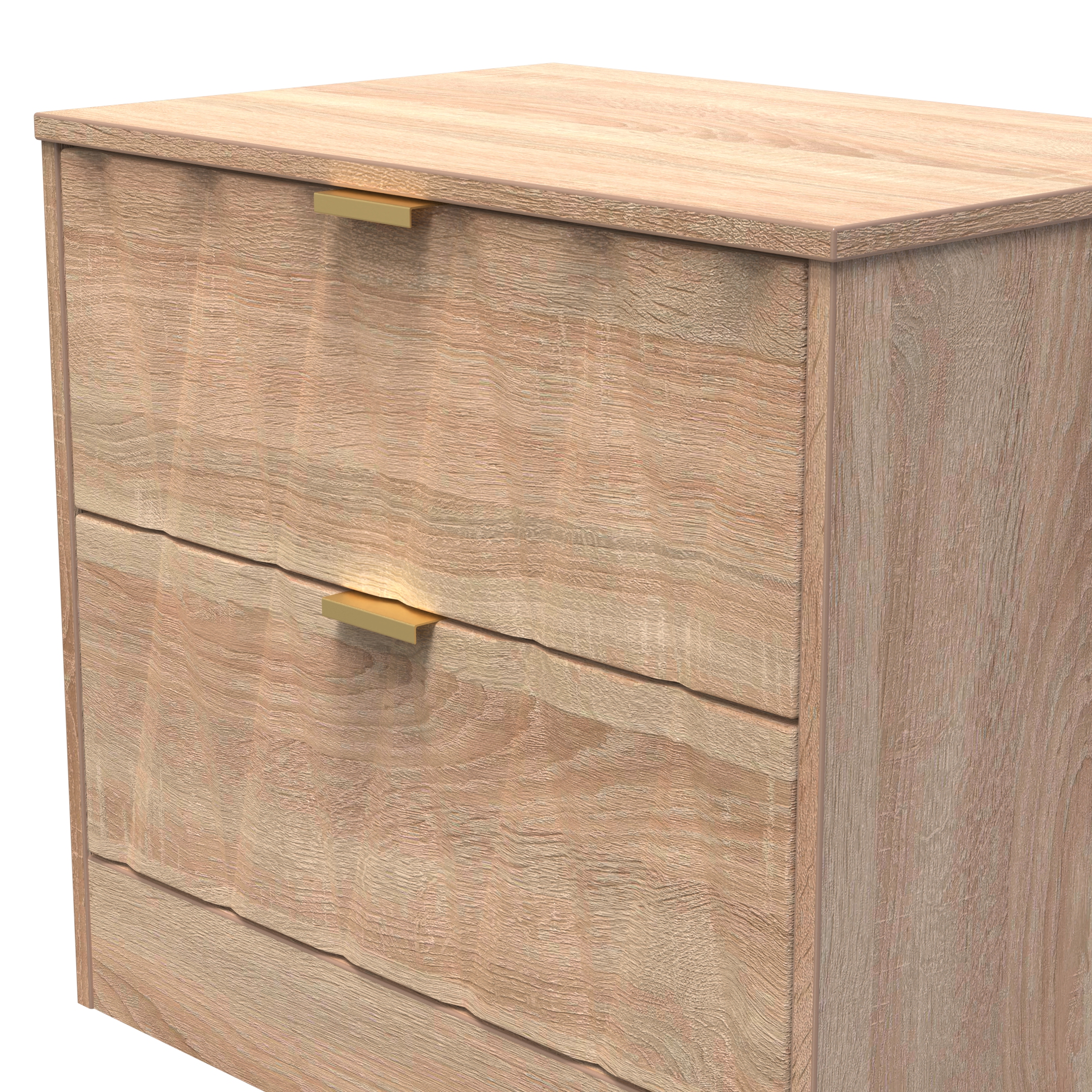 Las Vegas (Black Handles) 2 Drawer Midi Chest in Reed Green & White Welcome Furniture | Style Our Home 