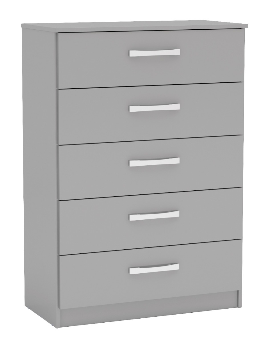 Lynx Grey 5 Drawer Chest