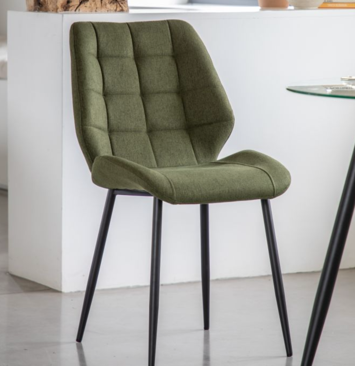 Macread Green Upholstered Dining Chair ( A Pair ) | Style Our Home