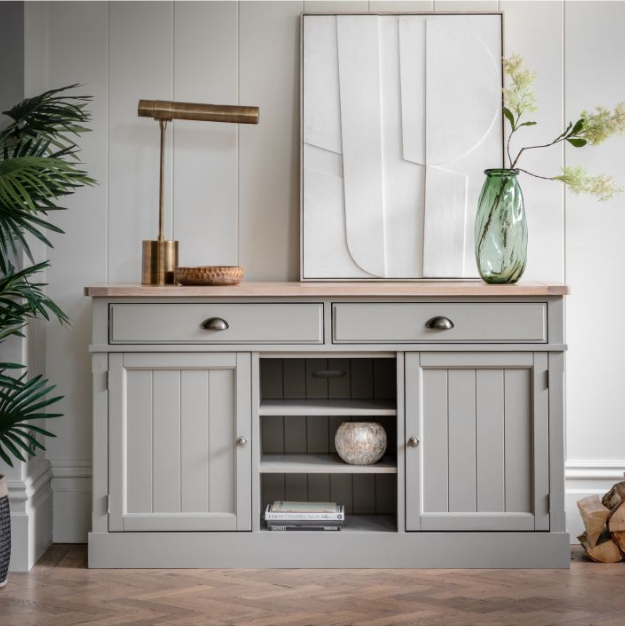 Manor 2 Drawer 2 Door Prairie Sideboard by Hudson Living | Style Our Home  