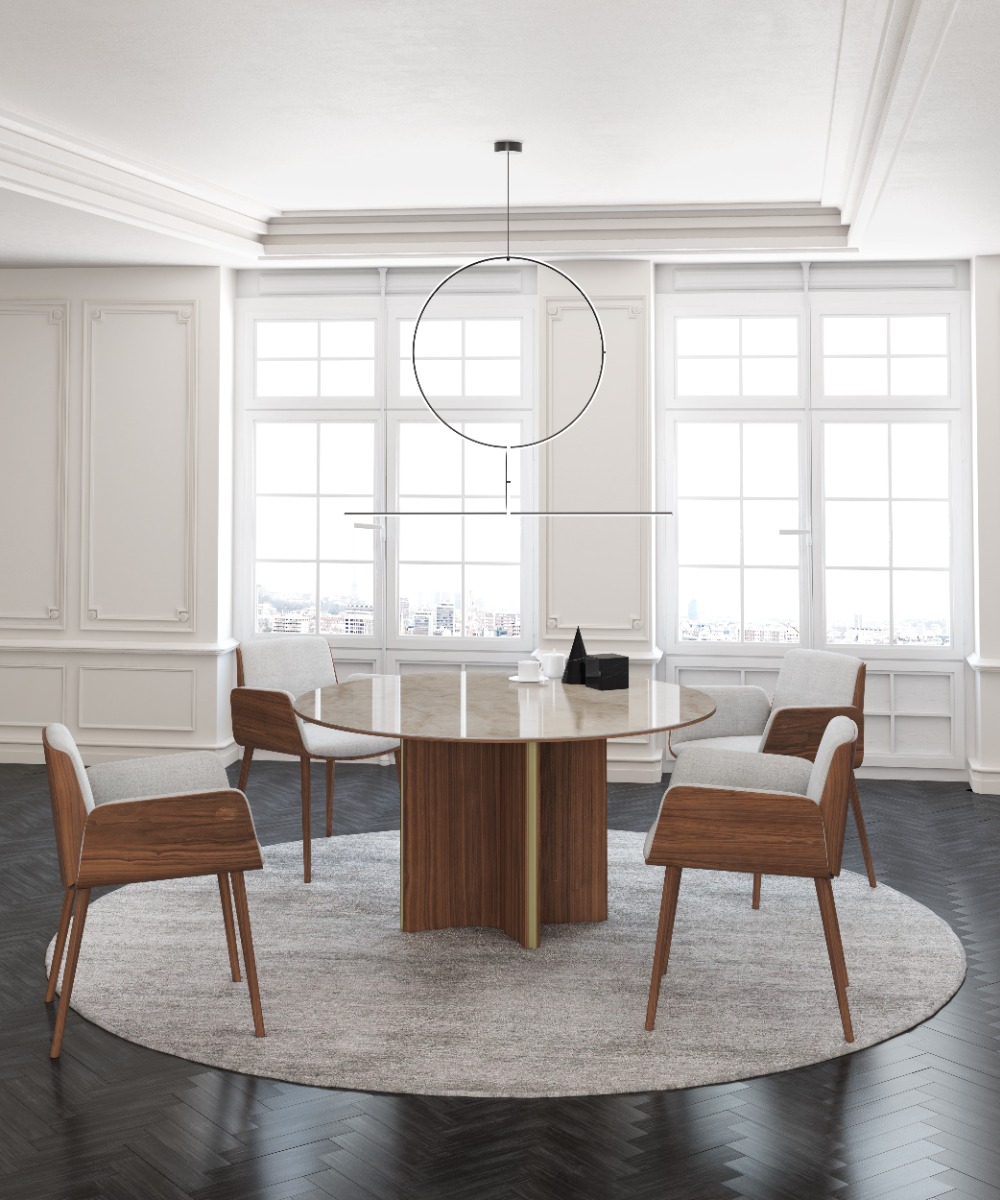 Stockholm Round Marble Top Dining Table by Punt Mobles | Style Our Home