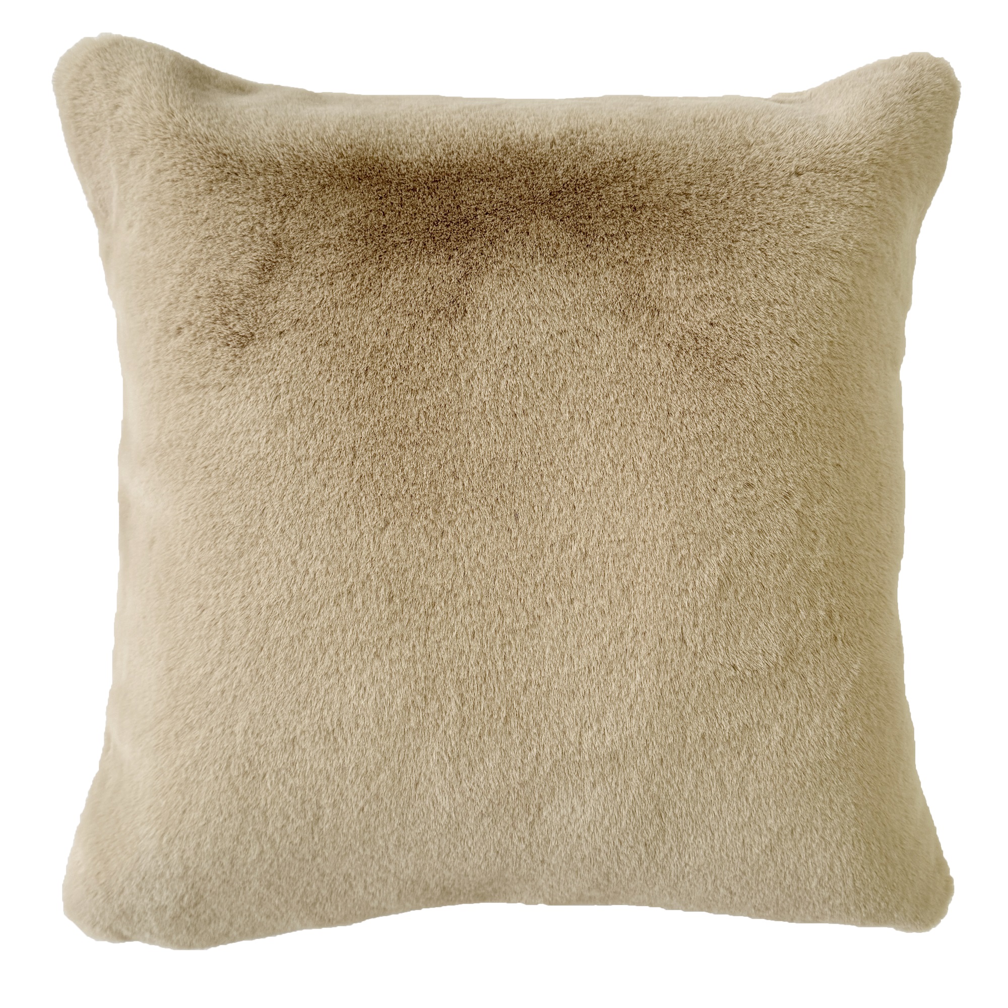 Tactile Faux Fur Cushion In Beige by Malini | Style Our Home