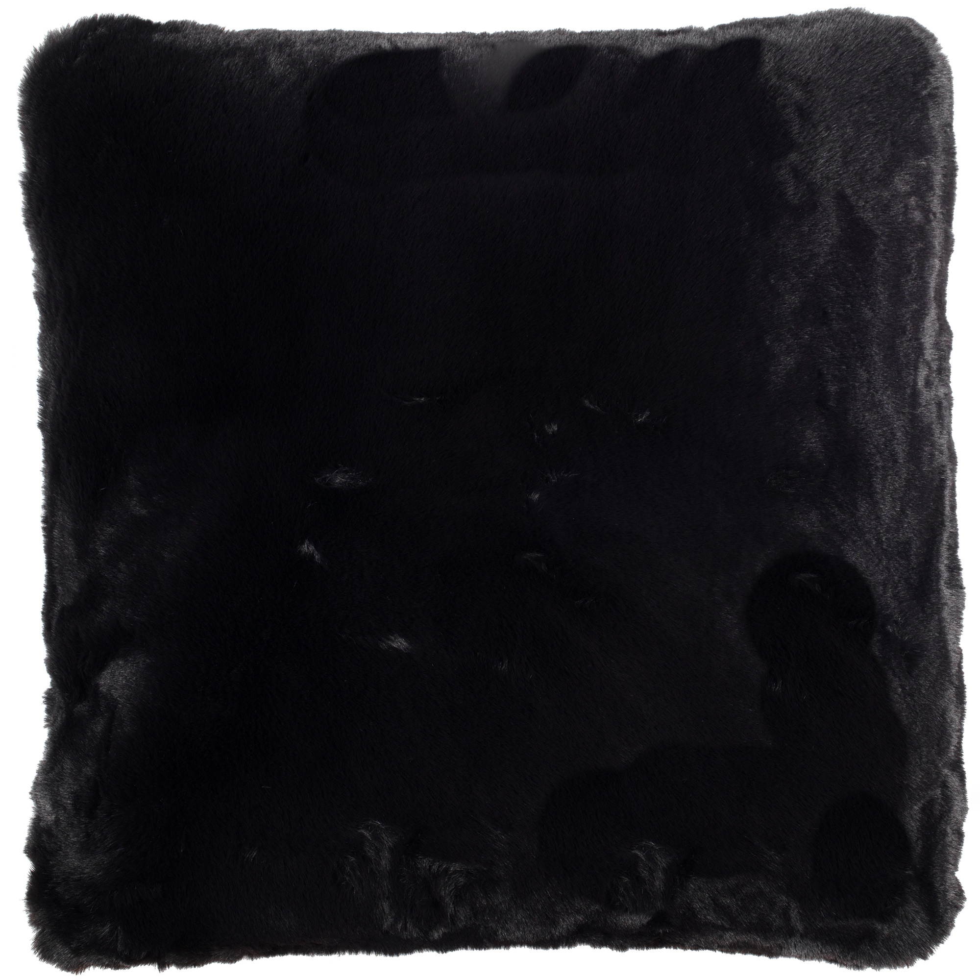 Luxury Faux Rabbit Cushion Black by Malini | Style Our Home