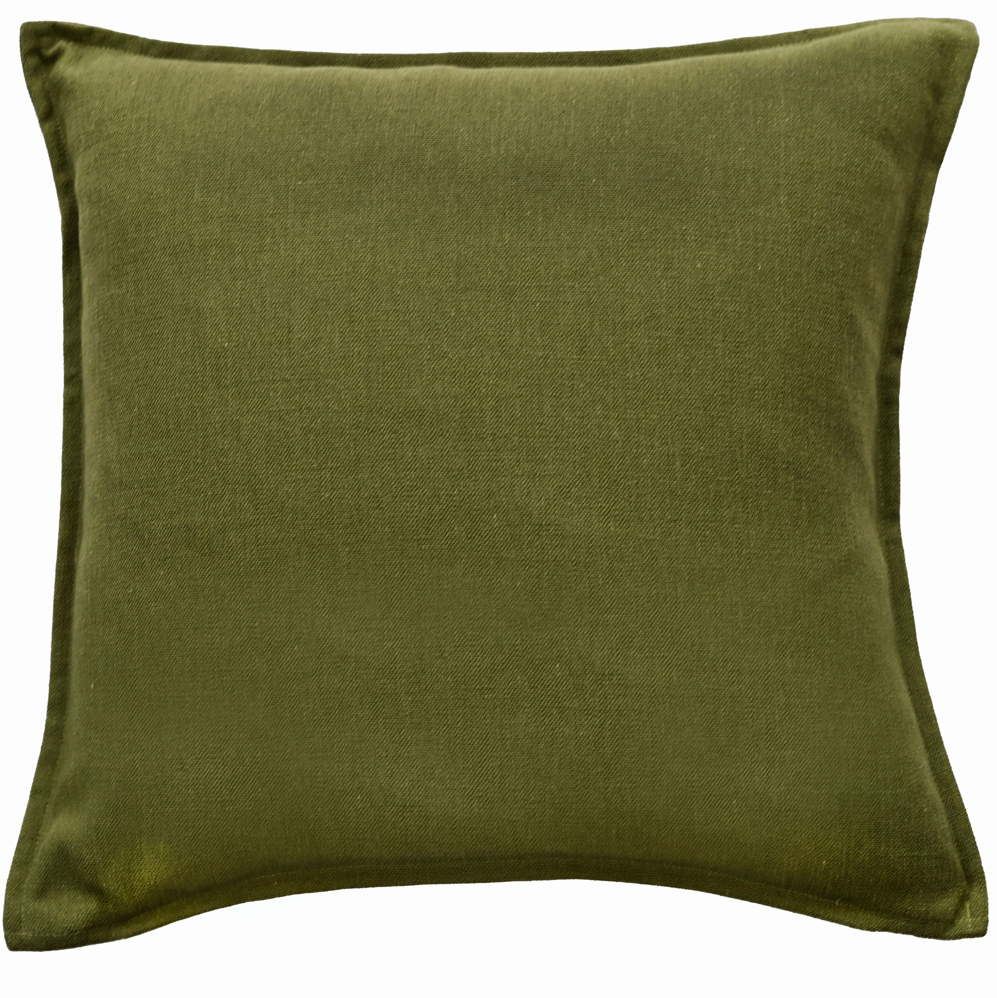 Poly Linen Mix With Flange Olive by Malini | Style Our Home