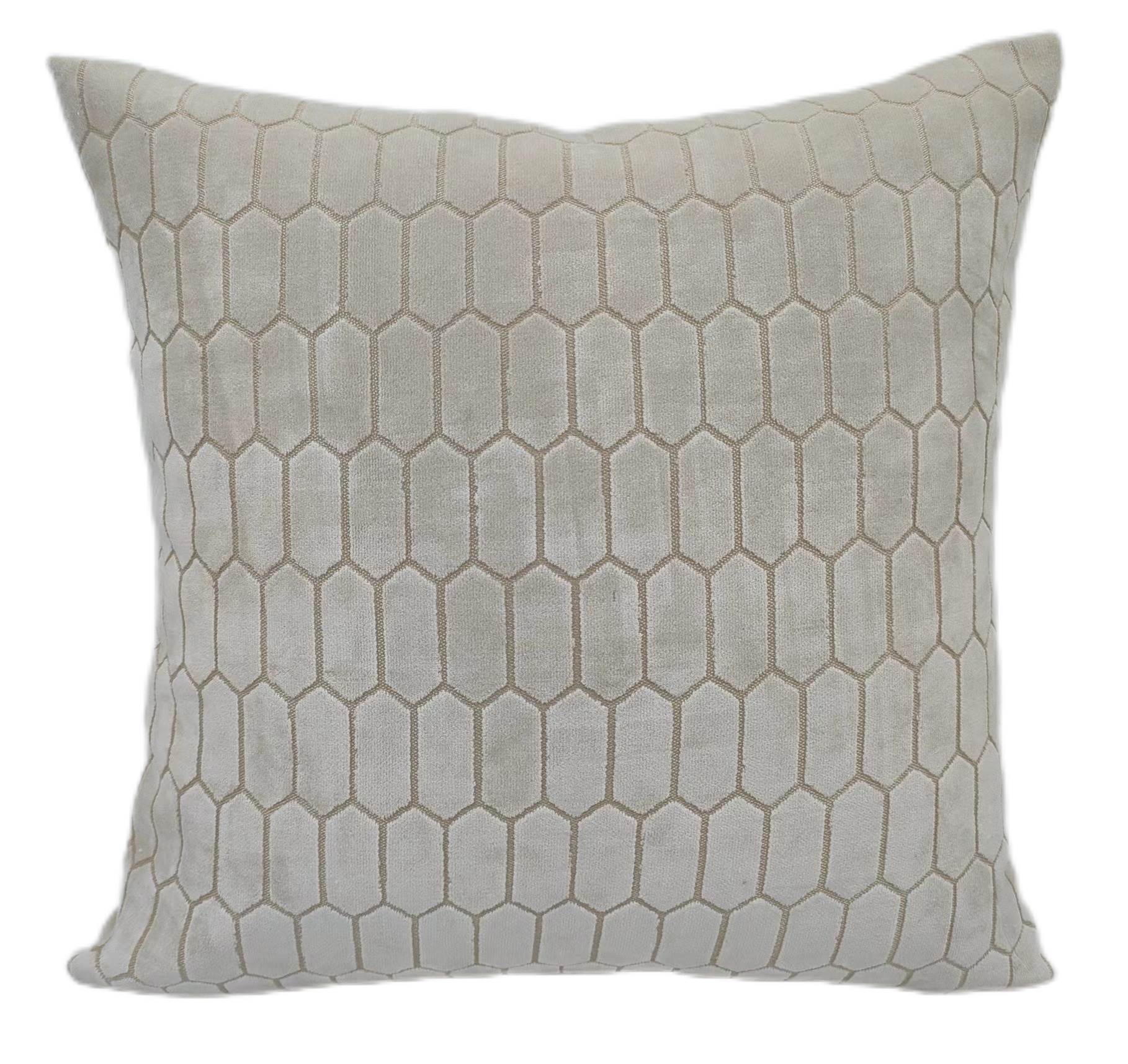 Cut Velvet Honeycombe Ivory by Malini | Style Our Home