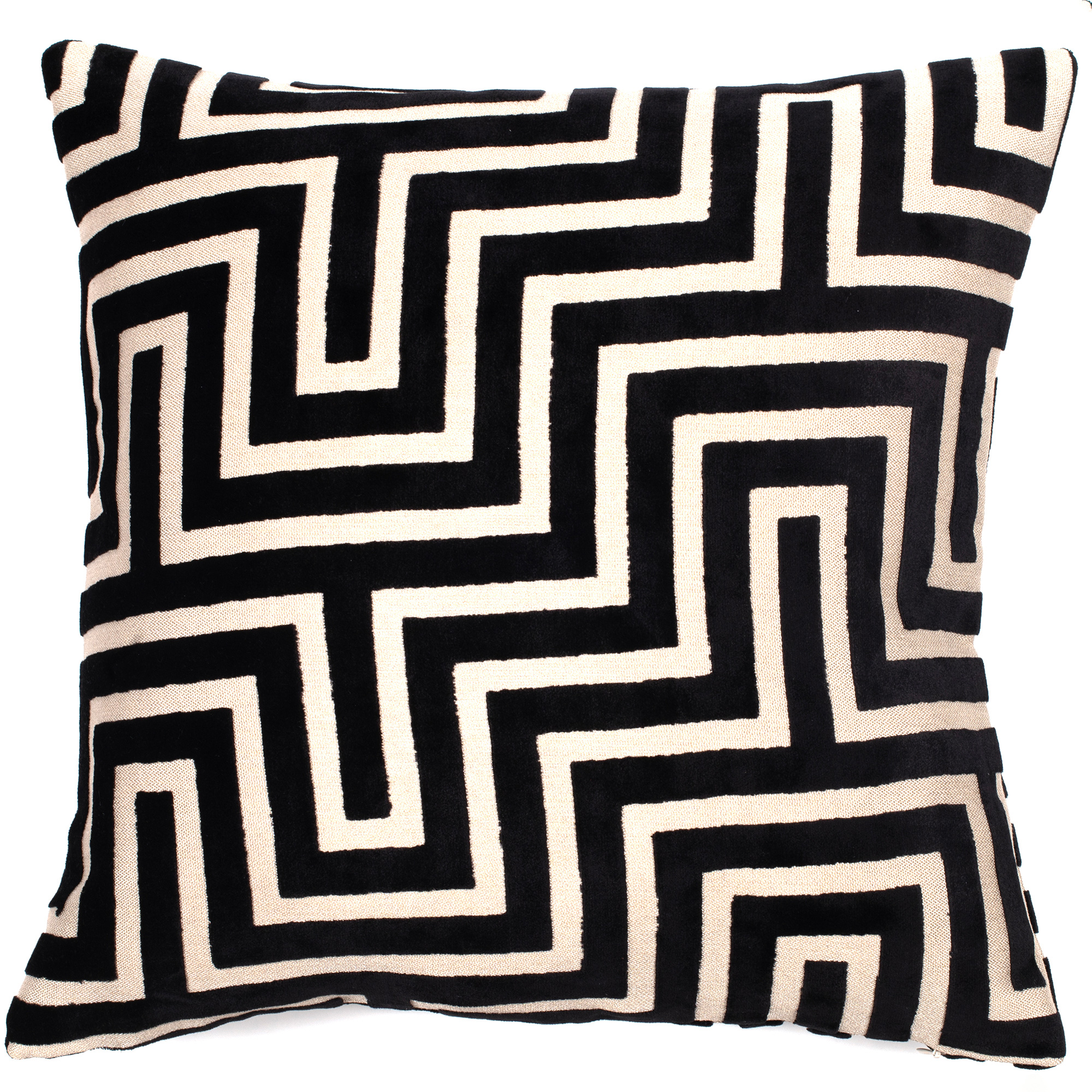 Maze Cut Velvet Pm Black by Malini | Style Our Home