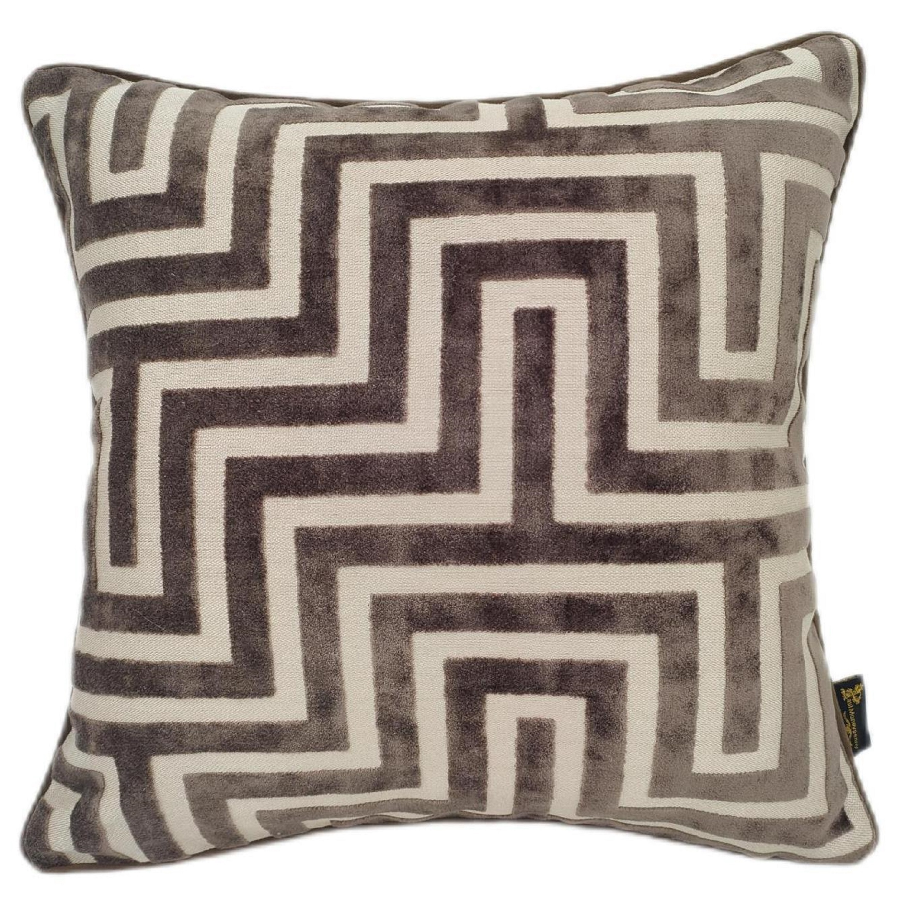 Maze Cut Velvet Pm Choc by Malini | Style Our Home