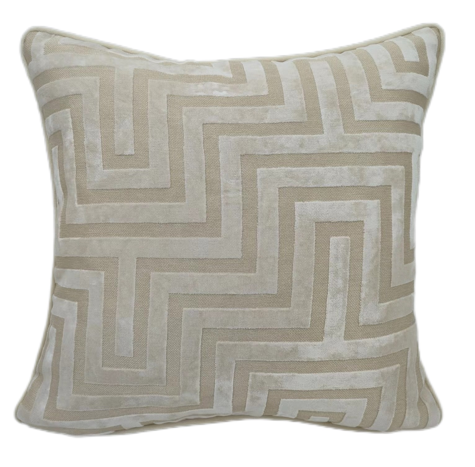 Maze Cut Velvet Pm Ivory by Malini | Style Our Home
