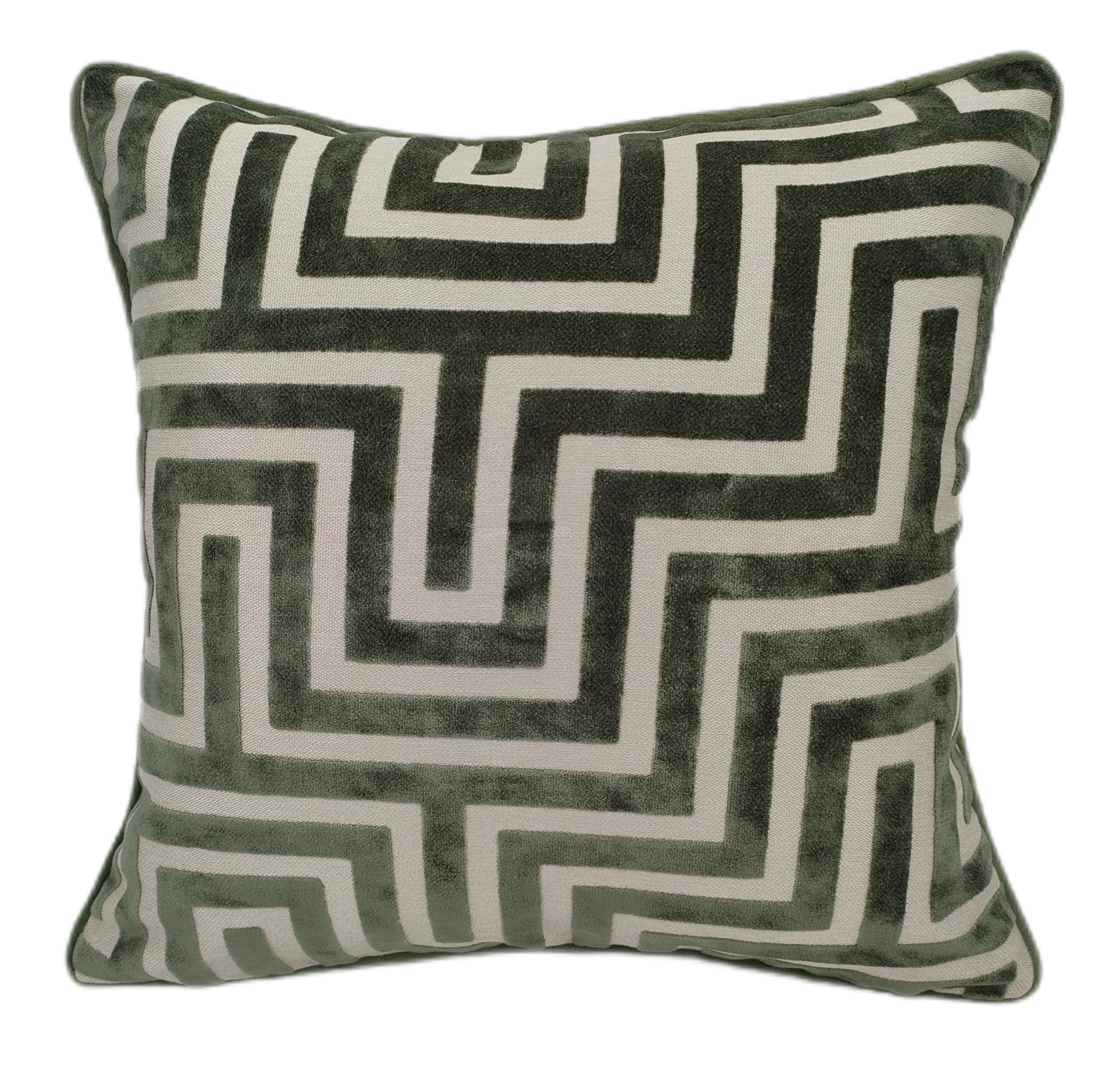 Maze Cut Velvet Pm Sage by Malini | Style Our Home